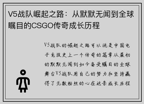 V5战队崛起之路：从默默无闻到全球瞩目的CSGO传奇成长历程